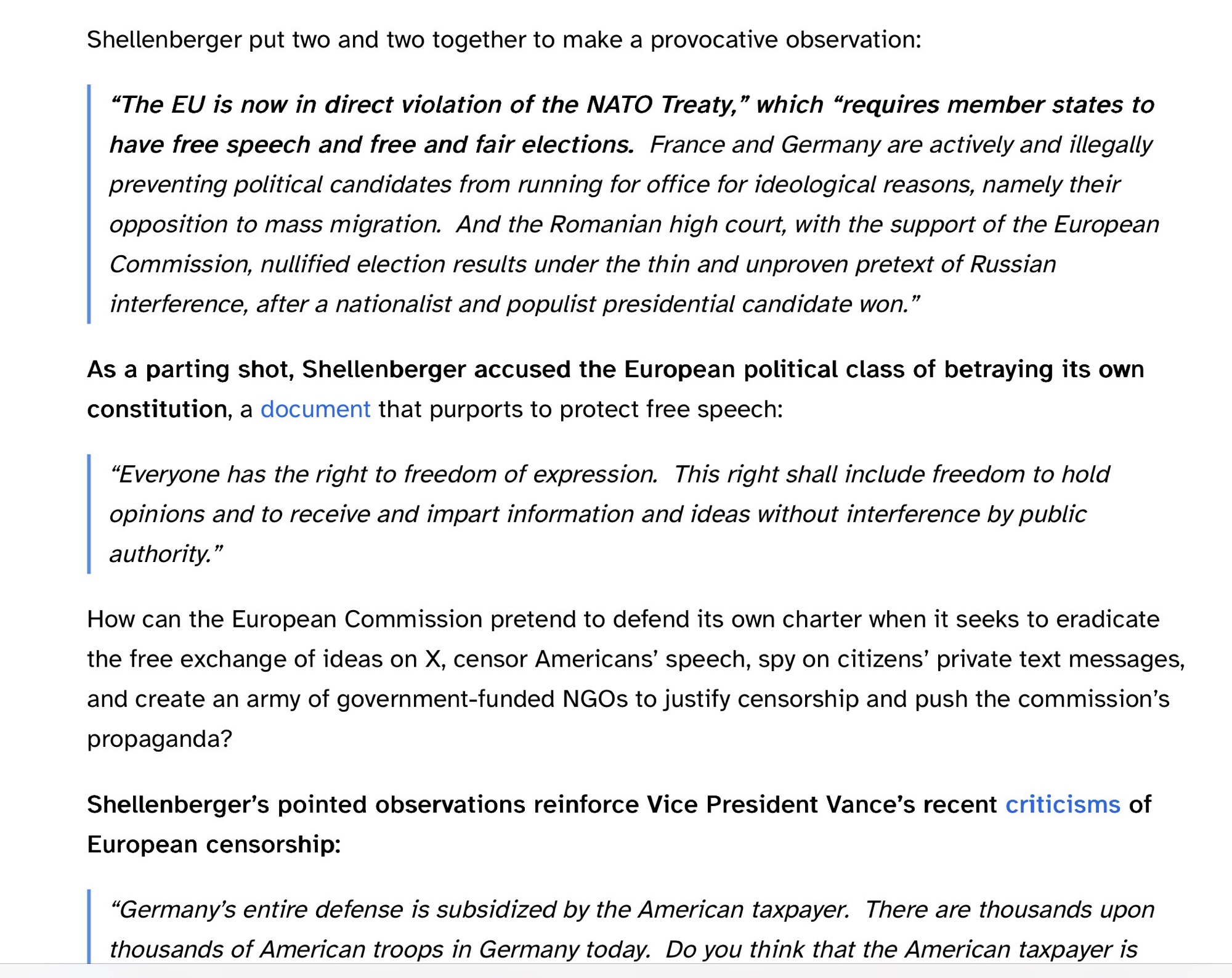 Why should Americans die for European tyranny?